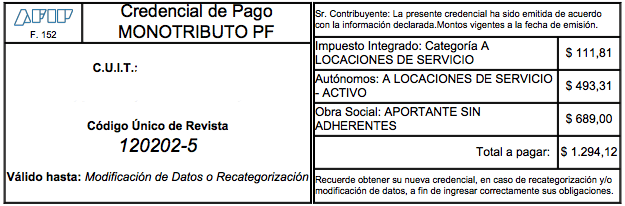 Cómo descargar la credencial de pago monotributo social