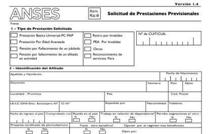 Solicitud de jubilación