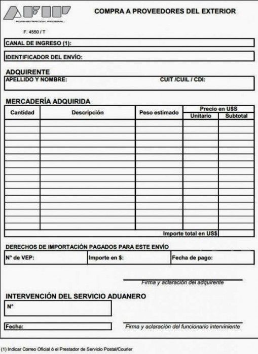 Cómo completar el formulario 4550