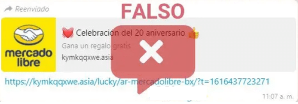 áˆ Atencion Es Falso El Mensaje De Mercado Libre Que Circula Por Whatsapp