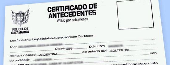 certificado de antecedentes penales argentina