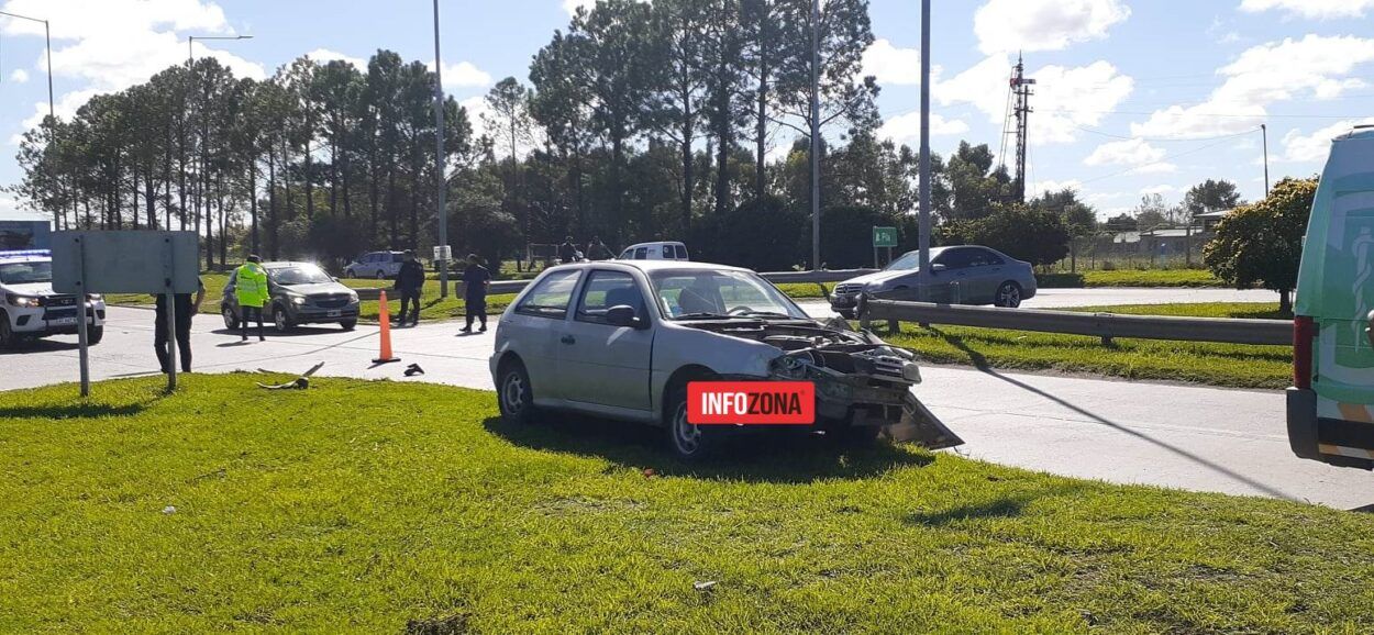 Lezama. Fuerte choque entre dos autos en las rutas 2 y 57