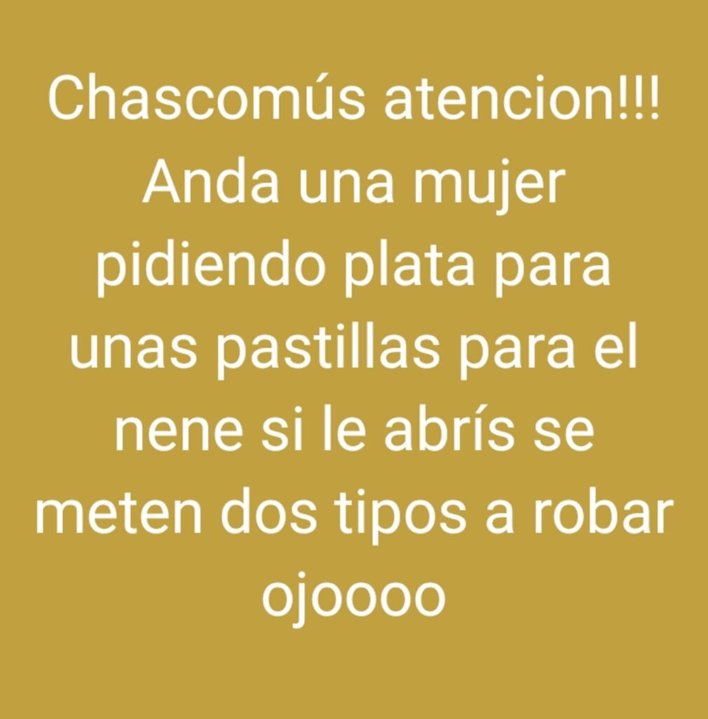 Publicación viral genera preocupación en chascomús por presunto intento de robo bajo falso pedido de ayuda