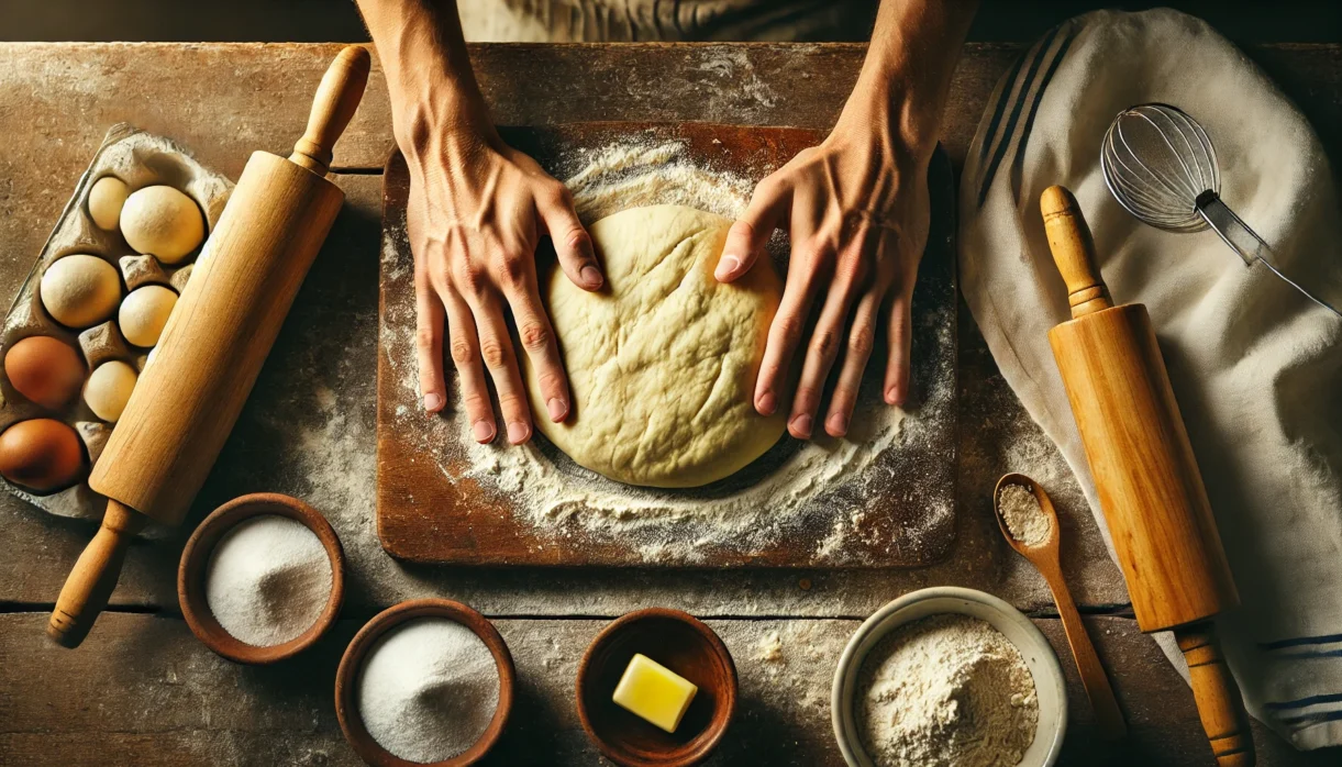 Tortas fritas esponjosas con harina comun